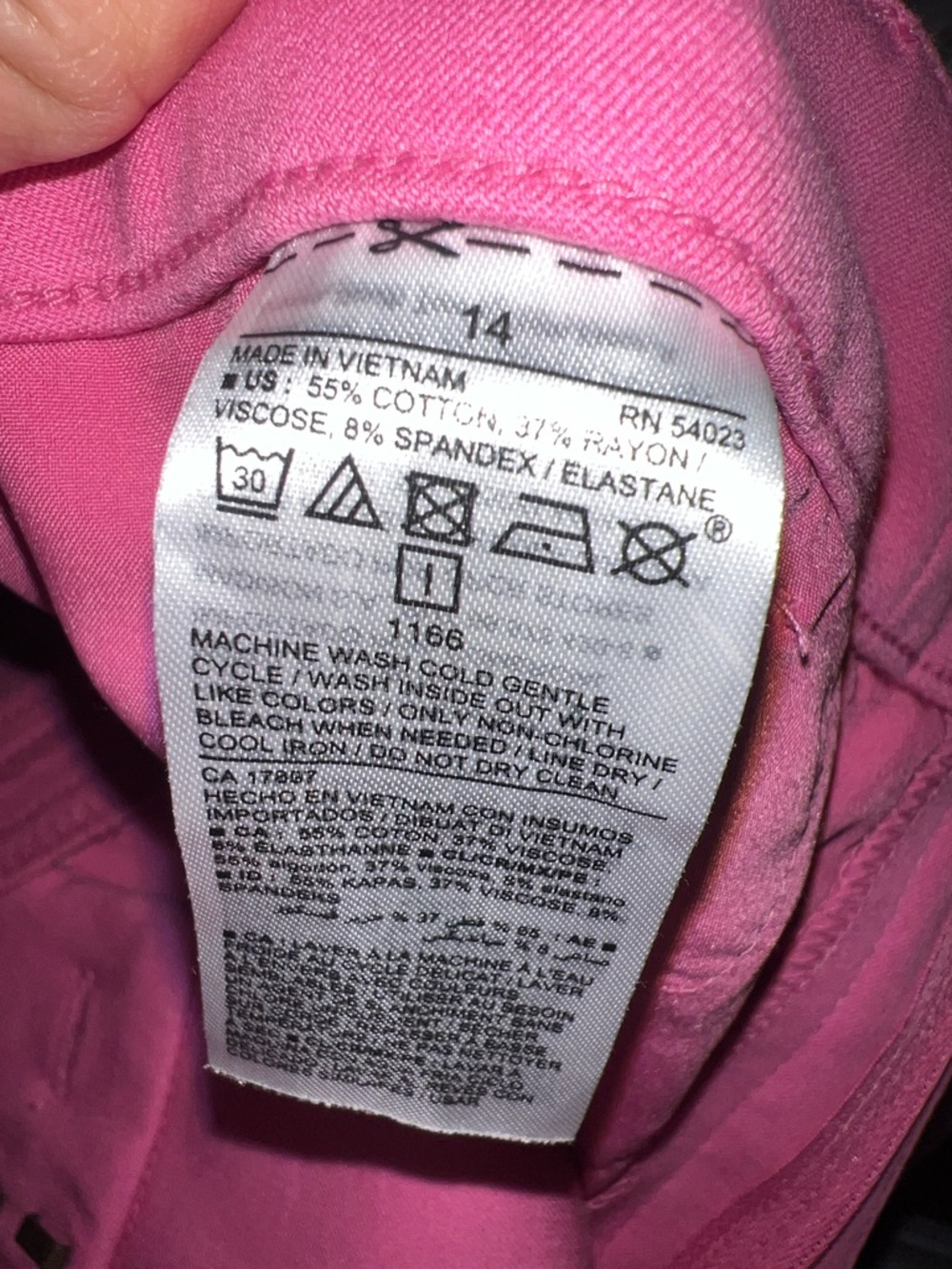 Old Navy high waisted secret slim pockets Pink pixie pants - Picture 5 of 5